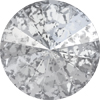 1 Stk. Swarovski Rivoli 1122 SS 39 (8mm) Crystal Silver Patina Foiled